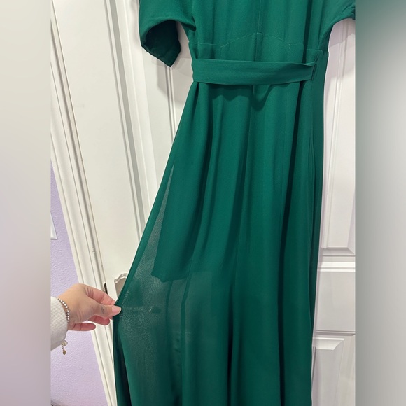NWT Reformation | Winslow Wrap Dress in Emerald | Size: XS - Picture 11 of 16